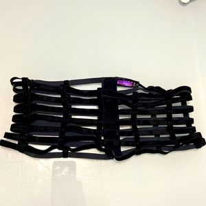 MASON CLOSE ONE SIZE STRETCH WEAVE NET VELVET BRA BRALETTE LINGERIE